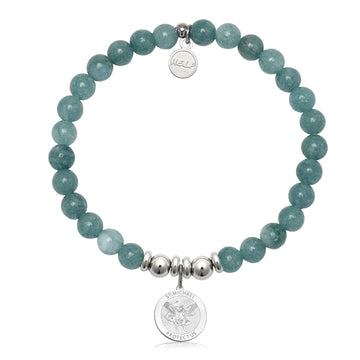 HELP Collection: Saint Michael Charm with Mountain Jade Charity Bracelet